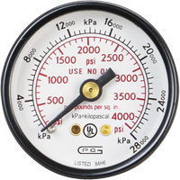 压力表,1 - 1/2”,0 - 4000 psi,回山,模拟331 - 2445 | TENAQUIP