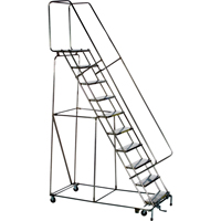 同步轧制梯子,5步骤,24”步骤宽度50”平台高度,不锈钢MK911 | TENAQUIP