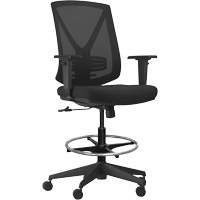 活性™系列Synchro-Tilt可调的椅子上,布/网,黑色,250磅。能力OQ961 | TENAQUIP
