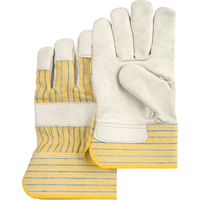 标准质量装配工手套,大型谷物牛皮棕榈,棉内衬SAJ023 | TENAQUIP