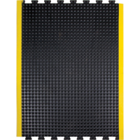 抗疲劳圆顶垫充溢4 x 3 x 1/2”,黑色,橡胶SDL863 | TENAQUIP