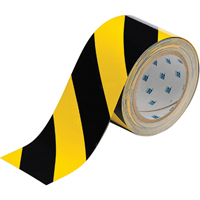 ToughStripe <一口>®< /一口>地板标志带,3“×100,聚酯,黑色和黄色SED041 | TENAQUIP