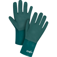 双下降的绿色手套,12 L、PVC、棉花球衣内衬、70 - mil SEE800 | TENAQUIP