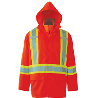 熟练工人3-in-1安全夹克、聚酯、高能见度橙色,大型SEF135 | TENAQUIP