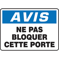 “不不是bloquer这个土耳其宫廷”标志,7“x 10”,塑料,法国SEF843 | TENAQUIP