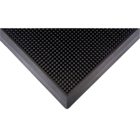 户外入口垫、橡胶、刮板类型、变形模式,3-5/6 x 2-1/3,黑色SFQ529 | TENAQUIP