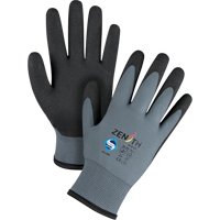 ZX-30° Premium Coated Gloves, 8/Medium, PVC Coating, 15 Gauge, Nylon Shell SFQ726 | TENAQUIP