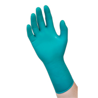 93 - 260耐化学一次性手套,X-Small,氯丁橡胶/腈、7.8俗称,无粉,绿色SGB967 | TENAQUIP