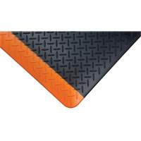 抗疲劳垫、钻石、3-1/4 x 2 x 3/4”,黑色/橘色,聚氨酯SGX677 | TENAQUIP