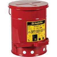 Oily Waste Cans, FM Approved/UL Listed, 6 US Gal., Red  SR357 | TENAQUIP