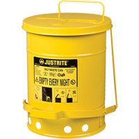 Oily Waste Cans, FM Approved/UL Listed, 6 US Gal., Yellow  SR362 | TENAQUIP