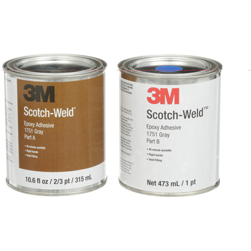 Scotch-Weld胶粘剂,16盎司,,管,由两部分组成,灰色AMA983 | TENAQUIP