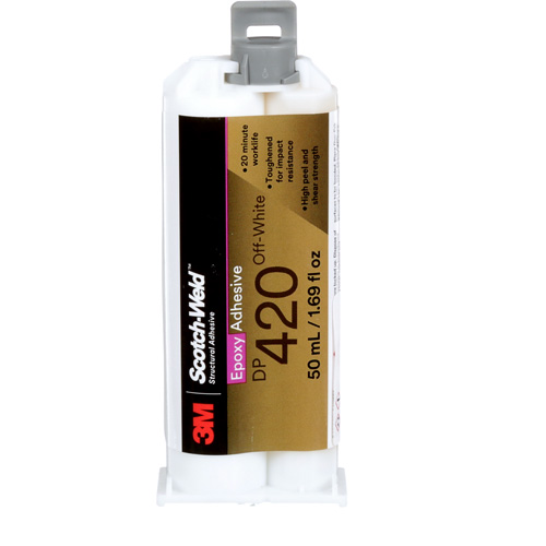 1.25液体盎司Scotch-Weld胶粘剂,墨盒,两部分,白色AMB059 | TENAQUIP