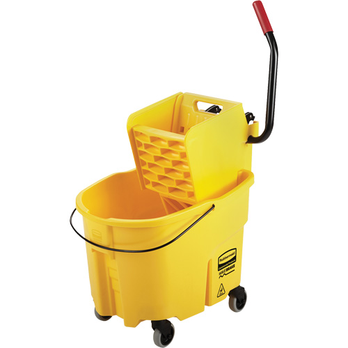 WaveBrake®拖把桶&绞扭组合包,一边出版社,8.75我们加。(35夸脱),黄色JK634 | TENAQUIP