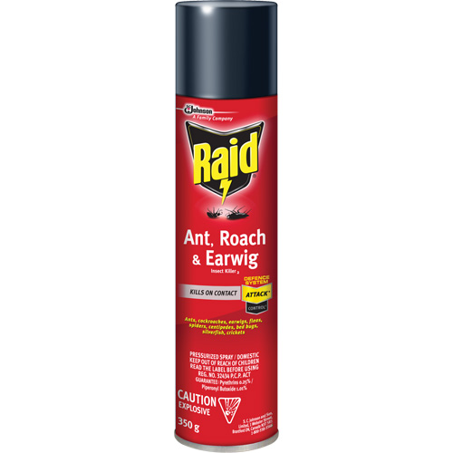 Raid®蚂蚁、蟑螂和蠼螋昆虫杀手,350克,溶剂基JL960 | TENAQUIP