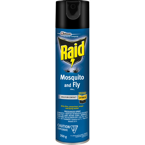 Raid®蚊子和苍蝇杀手,350克,溶剂基JL963 | TENAQUIP