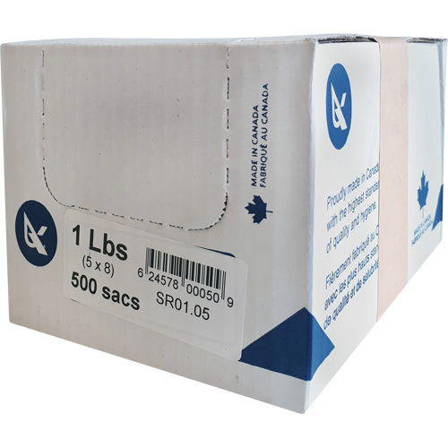 英镑SR系列食品包装散装袋、开顶,18“×8”,0.85毫升PG326 | TENAQUIP