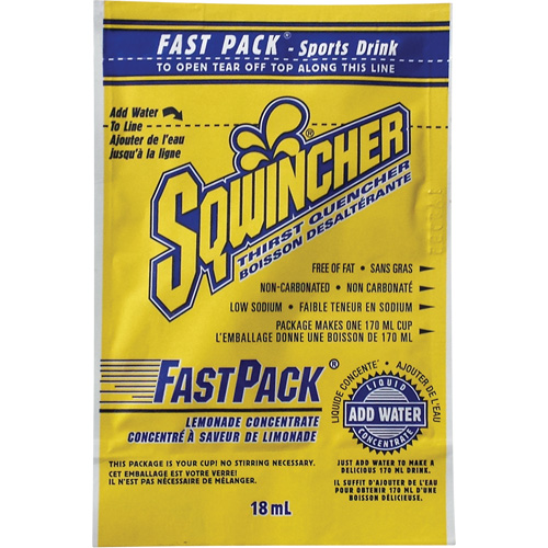 Sqwincher包®®补液喝快,单一的服务,柠檬水SAF872 | TENAQUIP