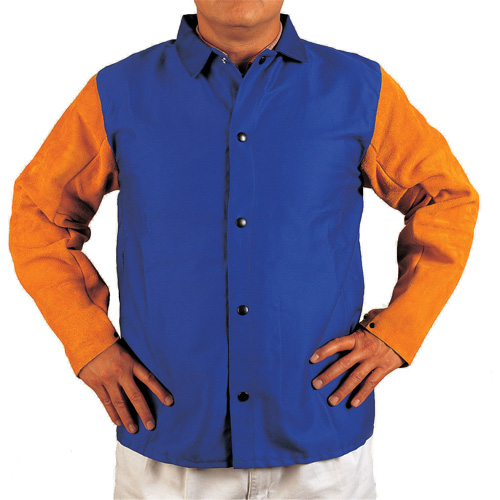 Yellowjacket®焊接夹克,棉/皮革,小蓝/黄SGI247 | TENAQUIP