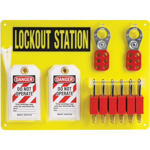 锁定板的不同尼龙安全锁定挂锁,塑料挂锁,6挂锁的能力,包括挂锁SHB345 | TENAQUIP