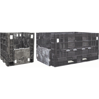 可折叠结构聚乙烯容器、48”L x 45 W x 34 H,黑色CF448 | TENAQUIP