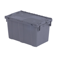 Flipak <一口>®< /一口>聚乙烯塑料(PE)分布容器,22.3 x 12.8“x 13,灰色CA461 | TENAQUIP