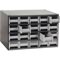 模块化部分橱柜、钢、20个抽屉,17 x 2-1/16“x 10-9/16,灰色CA854 | TENAQUIP