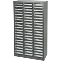 kpc - 300部分橱柜、镀锌钢、60抽屉,21-3/10 x 36-9/10“x 10-2/5、灰色CA890 | TENAQUIP