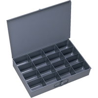 舱勺盒、钢铁、16插槽,18 D x 3“W x 12 H,灰色CA989 | TENAQUIP