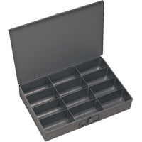 舱勺盒、钢铁、12槽,13 3/8 D x 2“W x 9-1/4 H,灰色CB015 | TENAQUIP