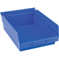 塑料书架箱,8-3/8 H x 11-5/8“W x 4 D,蓝色,15磅。能力CB399 | TENAQUIP