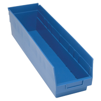储存更多™塑料书架箱,6-5/8 H x 23-5/8“W x 6 D,蓝色,90磅。能力CF239 | TENAQUIP