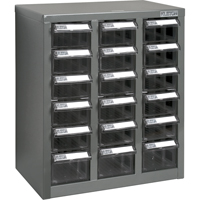 kpc - 600部分橱柜、镀锌钢、18个抽屉,13-9/10 x 16-3/10“x 8-7/10、灰色CF311 | TENAQUIP