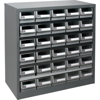 KPC-HD重型零件柜,镀锌钢,30抽屉,34-3/5 x 34-3/5“x 15-7/10、灰色CF323 | TENAQUIP