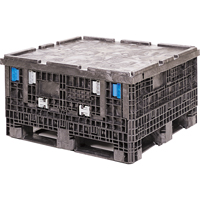 中型折叠式Bulkpak容器、30 W x 34“L x 32 H,黑色CF484 | TENAQUIP