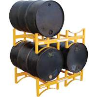 钢可叠起堆放的鼓架,2桶,1600磅。能力,45-1/2 dx 12-3/4“W x 29-7/8 H DC826 | TENAQUIP