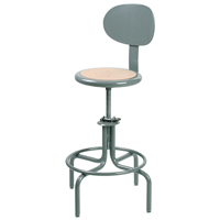 600系列的凳子上,固定,可调,22 - 28,钢/硬质纤维板的座位,灰色FC661 | TENAQUIP