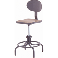 600系列矩形的凳子上,移动、可调、17 - 23,钢/硬质纤维板的座位,灰色FC665 | TENAQUIP