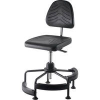 工业凳子、固定、可调,38 - 45,聚氨酯座椅,黑色FC680 | TENAQUIP