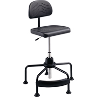 工业座位、固定、可调,17 - 35,聚氨酯座椅,黑色FC681 | TENAQUIP