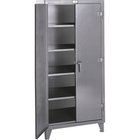 粗糙和艰难的存储柜、钢铁、4架,72 W×24“H x 36 D,灰色FG816 | TENAQUIP