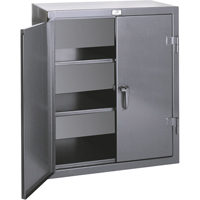 柜台面存储柜、钢铁、2货架,36 W x 20“H x 36 D,灰色FG826 | TENAQUIP
