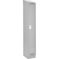 清洁线™储物柜,12“x 18”x 82”,钢铁、灰色、铆钉(组装)FJ200 | TENAQUIP