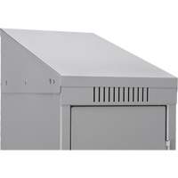 清洁线™储物柜,2层,12 * 18 * 82”,钢铁、灰色、铆钉(组装)FJ204 | TENAQUIP