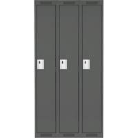 清洁线™储物柜,3,银行36 * 18 * 72”,钢铁、木炭、铆钉(组装)FJ371 | TENAQUIP