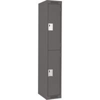 清洁线™储物柜,2层,12 * 18 * 72”,钢铁、木炭、铆钉(组装)FJ373 | TENAQUIP
