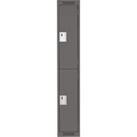 清洁线™储物柜,2层,12 * 18 * 72”,钢铁、木炭、铆钉(组装)FJ373 | TENAQUIP