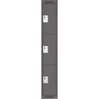 清洁线™储物柜,3层,12 * 18 * 72”,钢铁、木炭、铆钉(组装)FJ377 | TENAQUIP