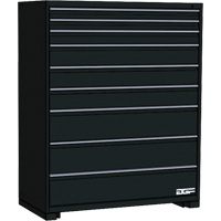 模块化的抽屉柜,9抽屉,36 D x 60“W×24 H,黑色FM416 | TENAQUIP