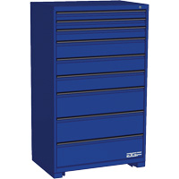 模块化的抽屉柜,9抽屉,36 D x 60“W×24 H,蓝色FM415 | TENAQUIP